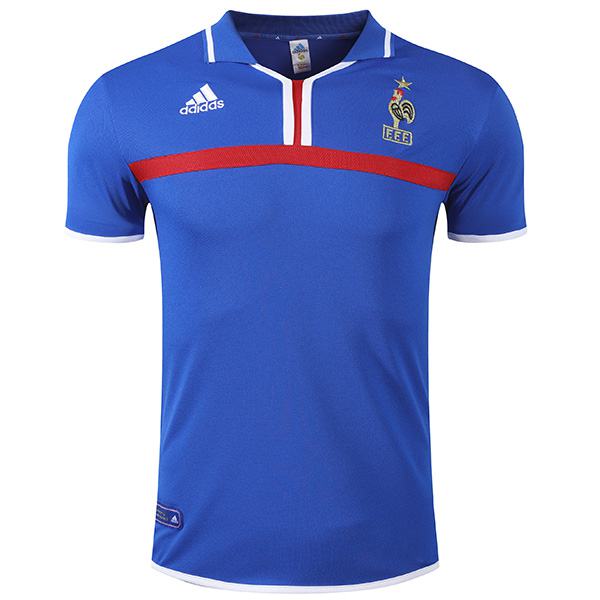 France home retro soccer jersey UEFA champions league maillot match men's first sportwear football shirt 2000